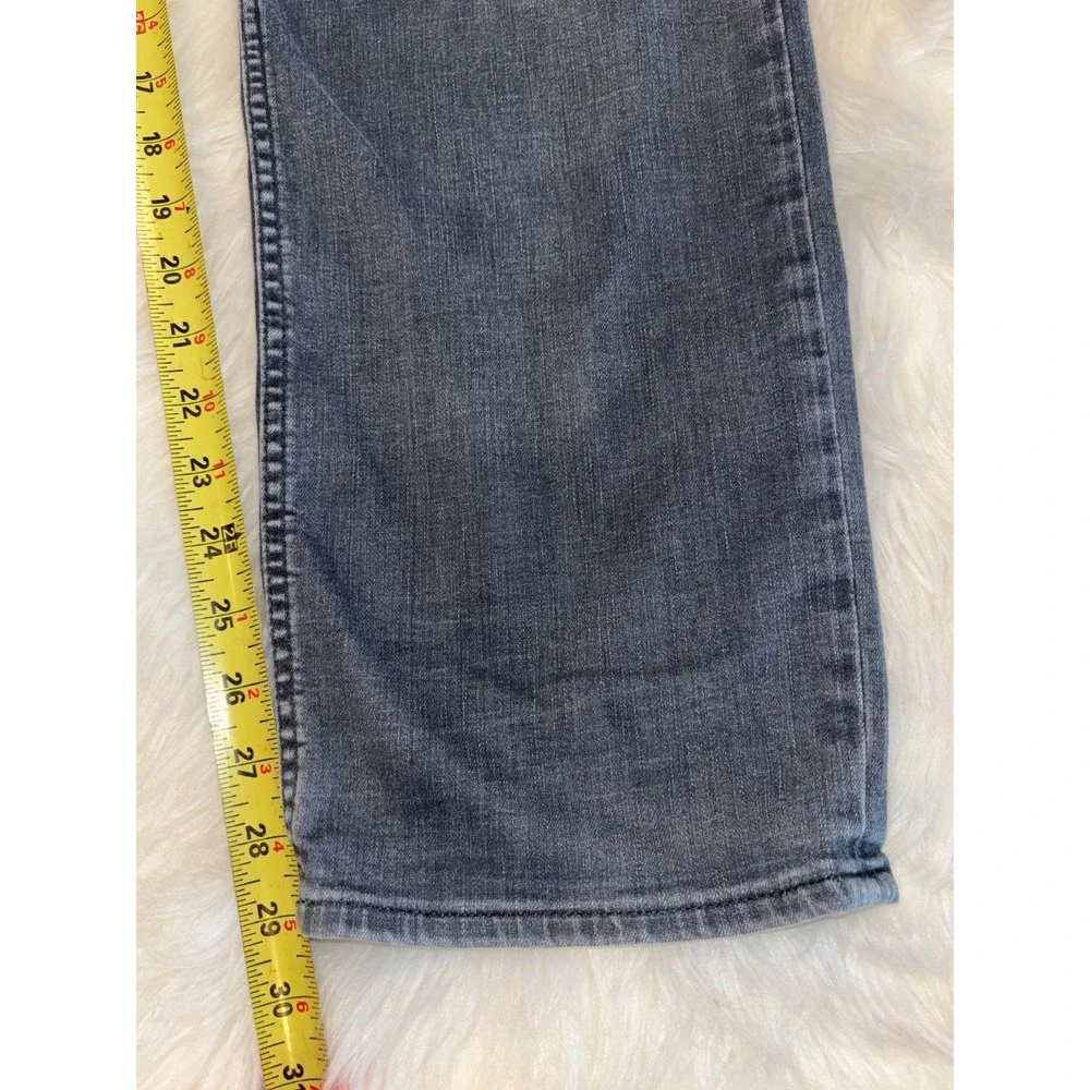 Banana Republic Jeans Mens 36x32‎ Gray Denim Slim Fit Medium Wash Straight Leg